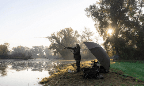 Autumn Carp Fishing Tips - Carp Fisherman in Bivvy