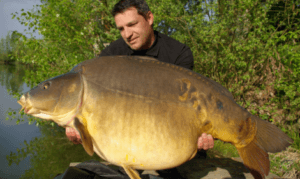 What is commercial Carp Fishing - Man with huge mirror carp